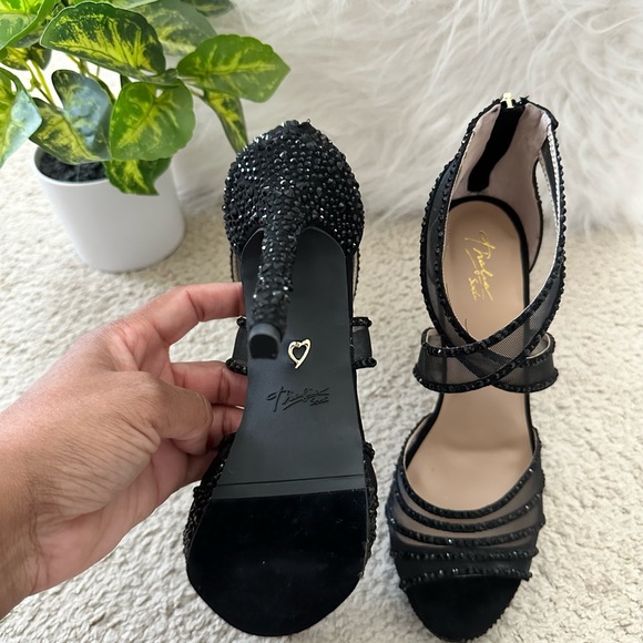 Thalia Sodi Ceara Platform Evening Sandals with Rhinestone Embellishments - Picture 8 of 9